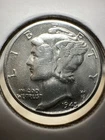 1945 Mercury Dime AU 90% Silver 10c US Coin