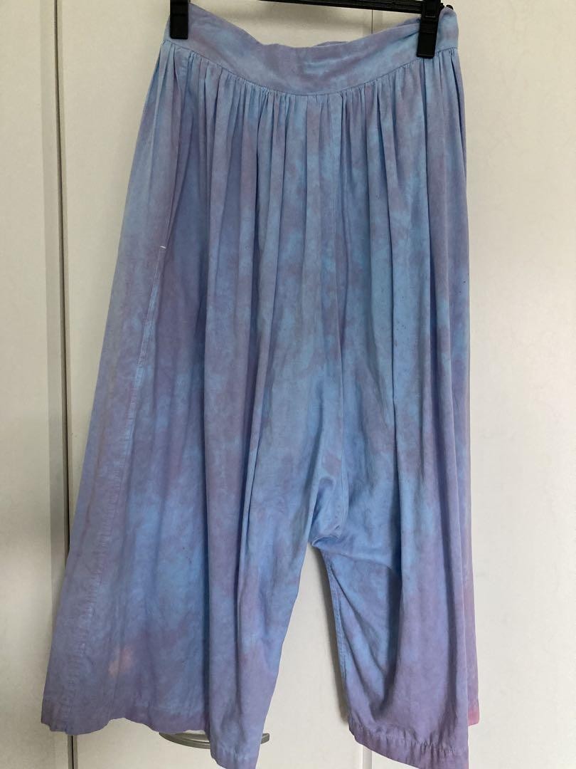 ANNTIAN Cotton Sarouel Pants Blue S Size