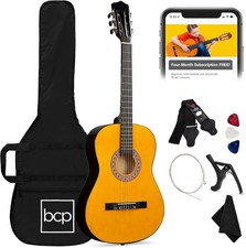 Best Choice Products 38" Beginner All Wood Acoustic Guitar Starter Kit w/Gig Bag