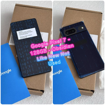Google Pixel 7 GVU6C - 128GB - Obsidian (Entsperrt) - Makelloser Zustand LN - 180