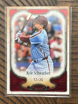2026 Topps Tier One Kyle Schwarber Phillies Red Foil #46 JERSEY MATCH 12/25