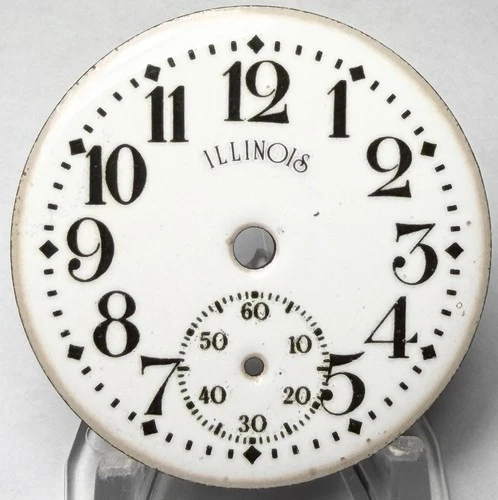 Antique Illinois Pocket Watch Dial ONLY 37.7mm