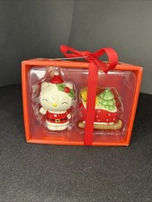 Blue Sky Clayworks - Hello Kitty Holiday and Sled Salt & Pepper Set - 24009 NIB