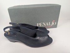 Vintage Penaloja Blue Slipon Shoes Size 7 N