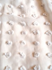 SHEIN 6/M White Polka Dot Textured Chiffon Dress Short Sleeve V-Neck