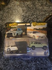 Hot Wheels Premium 18 Toyota 4runner 89 Toyota Supra Team Transport
