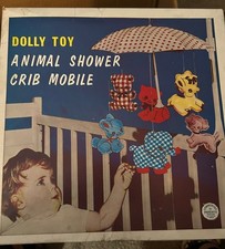 Vintage 1971 Dolly Toy Animal Shower Baby Crib MOBILE Nursery Mint Condition