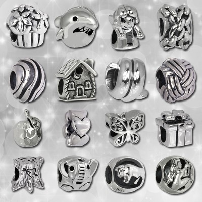 Charm Element Motivwahl 926 Sterling Silber Bead Armband Anhänger SBB03X