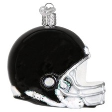 Old World Christmas Glass Blown Ornament, Football Helmet With OWC Gift Box 