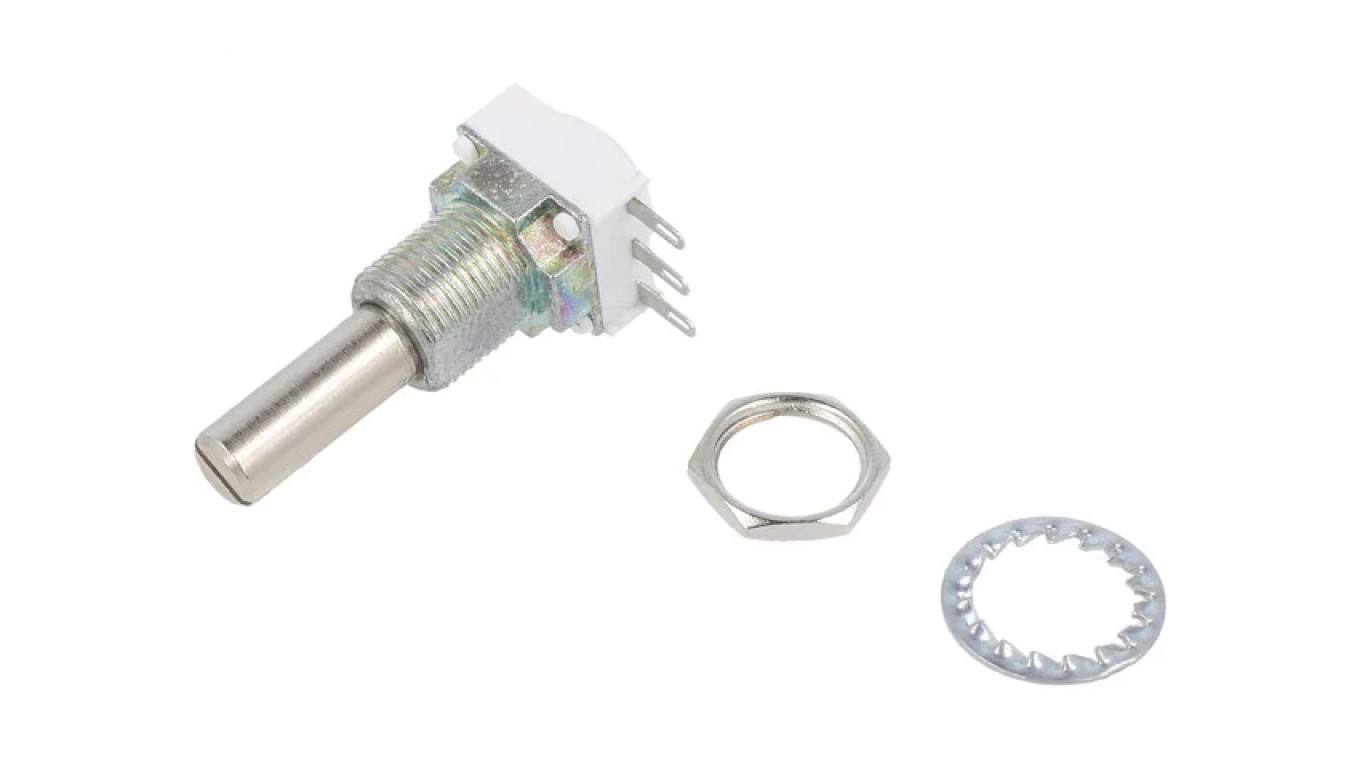 P11S1V0FLSY00501KA Потенциометр осевой однооборотный 500 1 Вт 10 6 мм линейный 8890₽