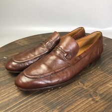 Gucci Shoes Mens Size 11 Brown Leather Monk Strap Dress Loafers Italy 256517