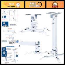 Universal Low Profile Projector Mount - Adjustable Ceiling/Wall Bracket Kit, Qui
