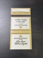 Benson And Hedges Deluxe Ultra Lights Cigars Cigarette Matchbook Cover 339