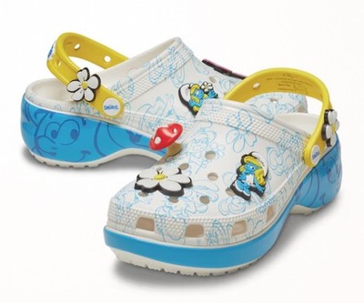 Crocs Women's Smurfs Platform Clog Multi US Sizes 5 6 7 8