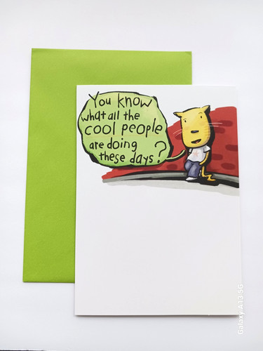Funny Happy Belated Birthday Card - Cool People are Sending Birthday Cards Late