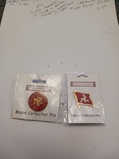 Pair Of New Manx Inspirations Enamel Pin Badge