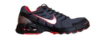 Nike Air Max Torch 4 Shoes Mens Gray Black Red Running 343846 006