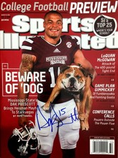 Dak Prescott - Mississippi St Bulldogs - Autographed Sports Illustrated 8/10/15