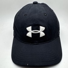Under Armour Golf Cap Hat Strapback Adjustable Black With White Logo Youth