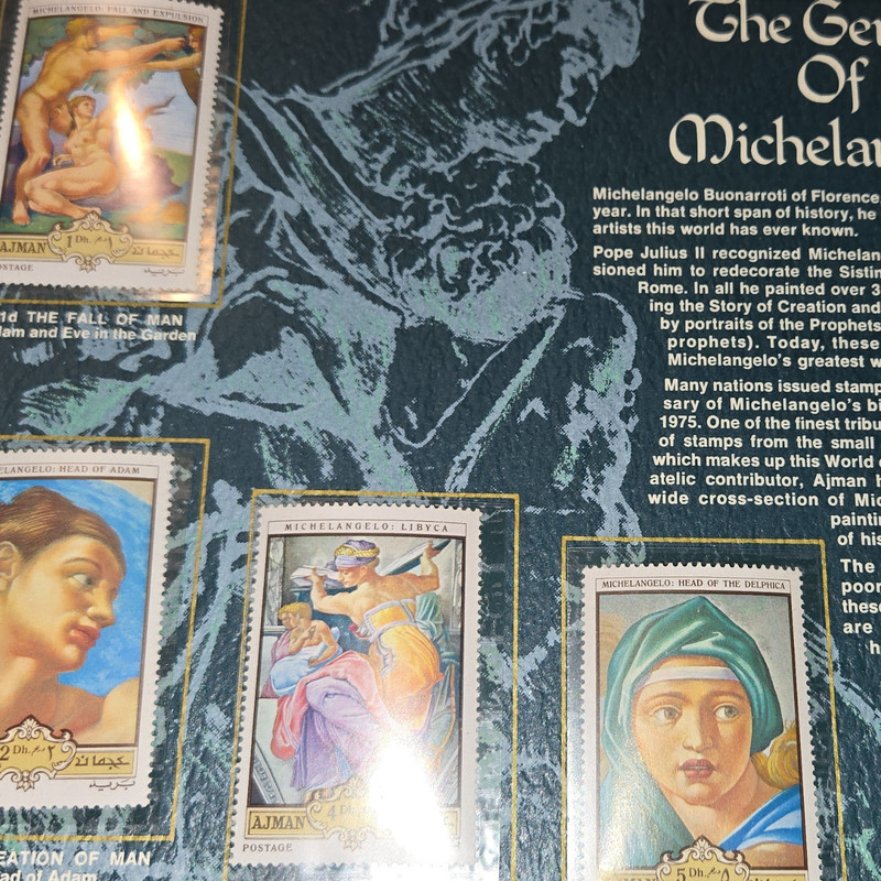 Cook Islands Art Stamp Set "Secrets of Michelangelo" MNH Pre-Decimal 2d-10d
