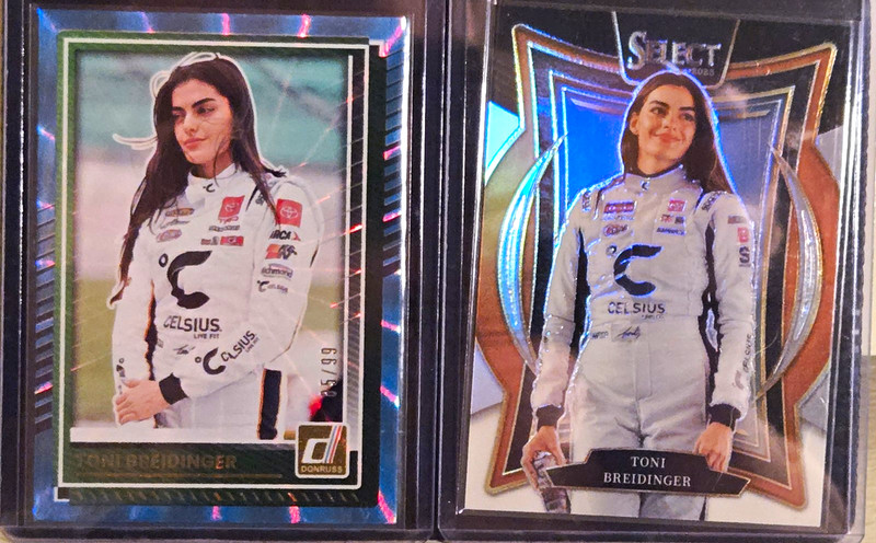 2025 Toni Breidinger #/99 & #/149 Lot Donruss Holo Blue 85/99 + Select Grandstan