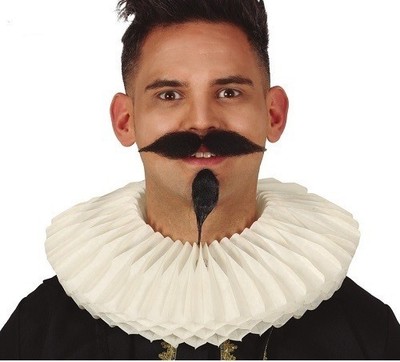 Tudor Halsband weiß elisabethanischer Kragen Barock Rüschen Evil IT Kostüm Accessoire