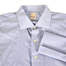 Brooks Brothers Golden Fleece Dress Shirt Egyptian Cotton Non Iron Blue 17.5 35