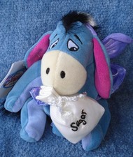 1997 DISNEY BEAN BAG PLUSH 7" EEYORE SUGAR PLUM FAIRY- MINT CONDITION