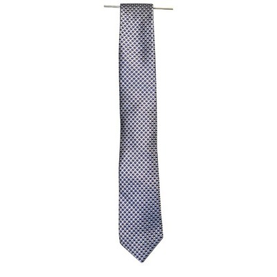 Perry Ellis Portfolio 100% silk neck tie blue print Business Work Office Event 