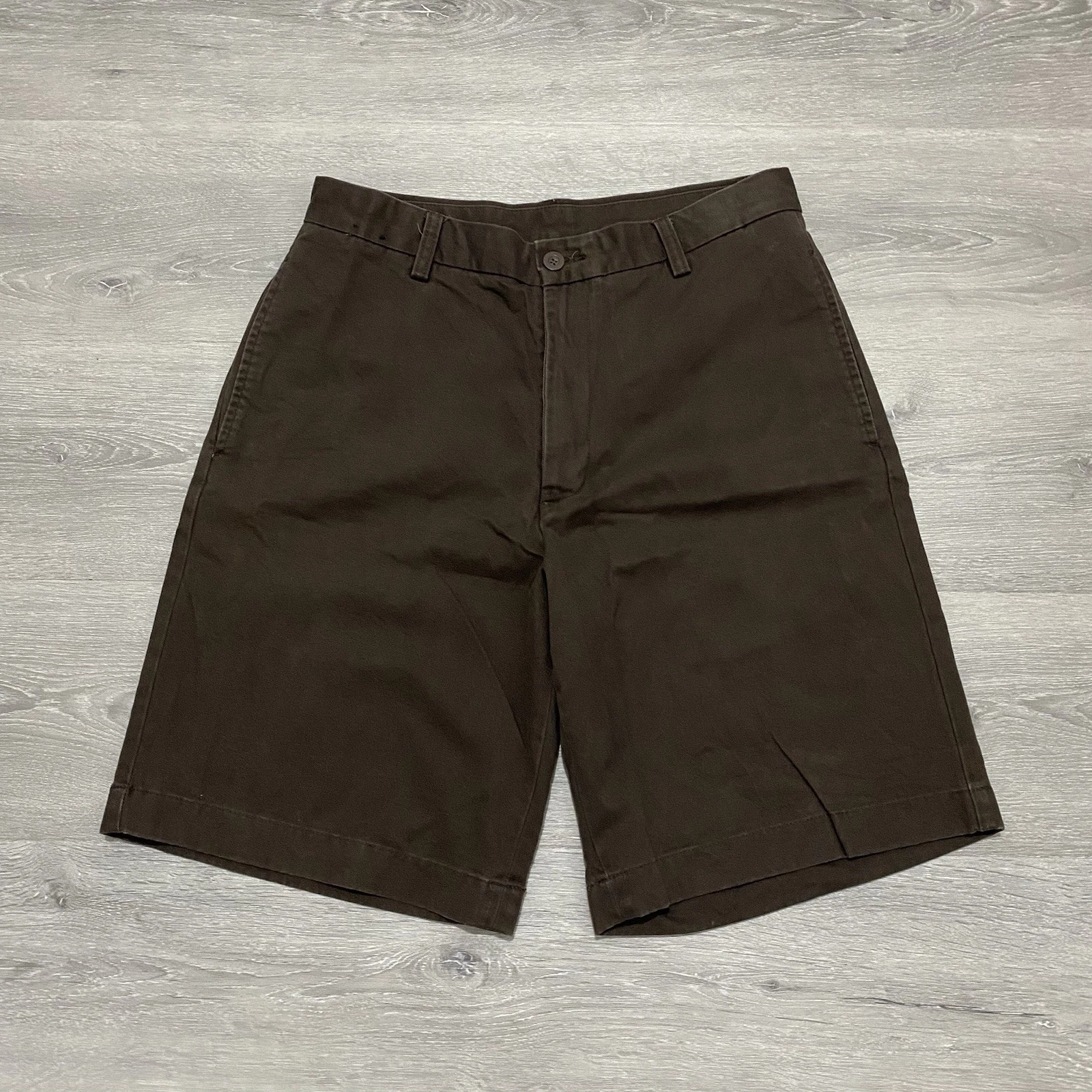 Nautica Mens Shorts W32 Relaxed Fit Vintage Brown Clipper Casual Golf Chino 32