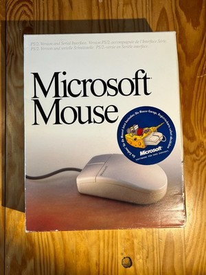 Microsoft Mouse Vintage transparent aus 1992 Sammlerstück *** neu ***