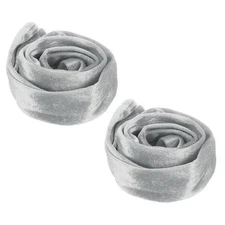 2 Pcs 2.6ft Hook and Loop Fastener Chandelier Chain Cord Cover, Gray