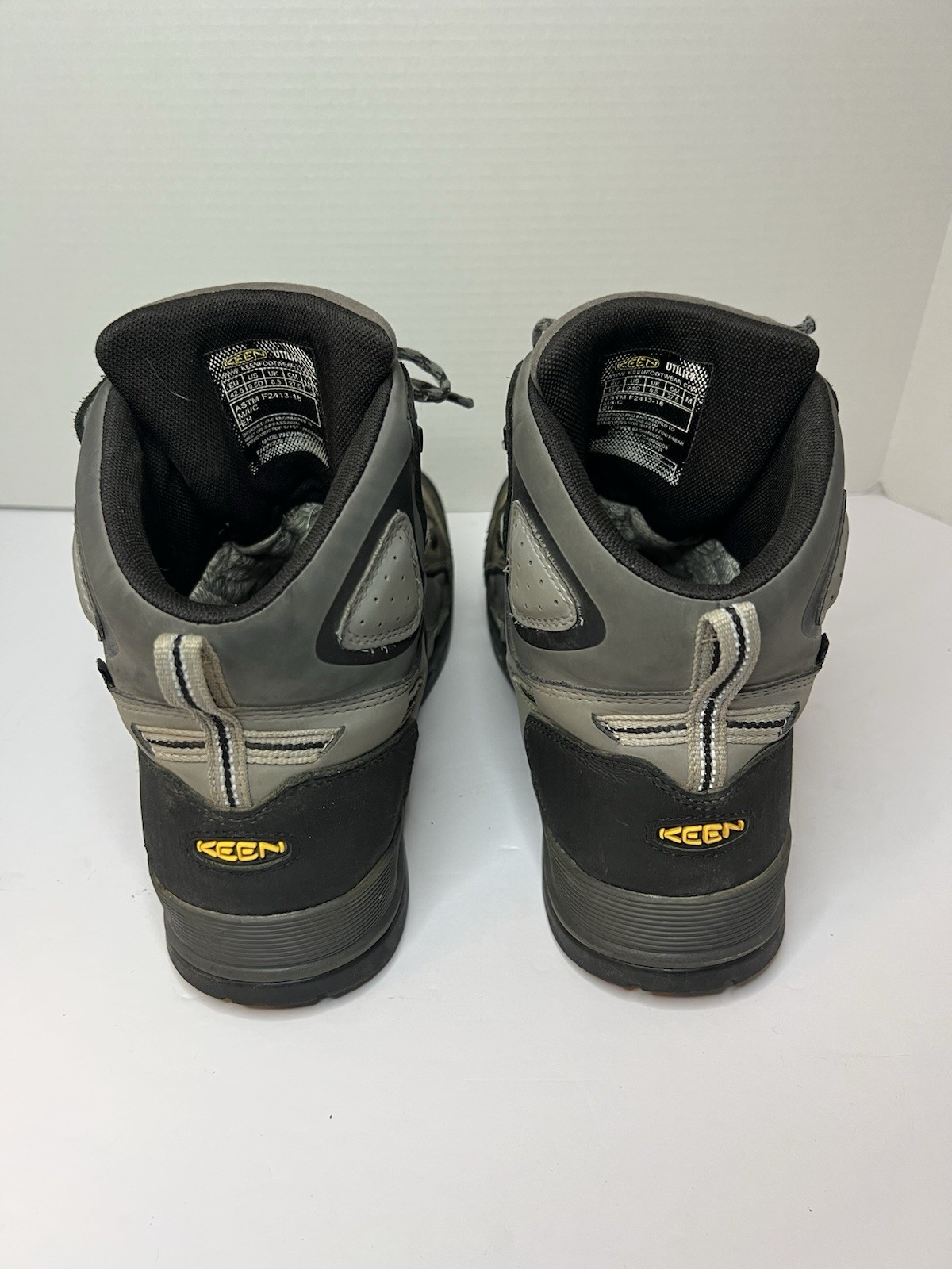 Stivali da lavoro Keen Dry uomo punta acciaio utility impermeabili ASTM F2413 18 US 9 5D EUC