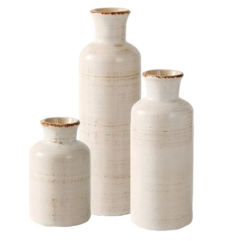 Farmhouses Ceramic Vases for Home Decors Pottery Flower Vases Decorative Vases