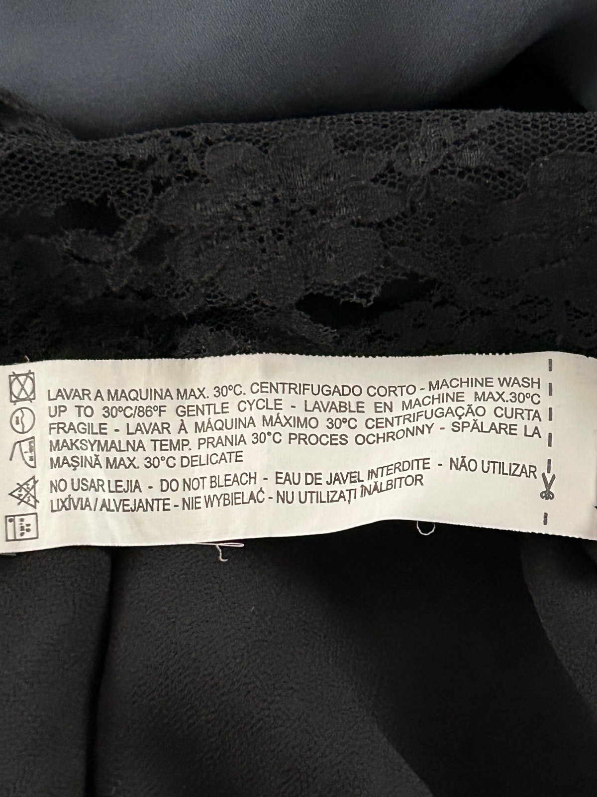 Zara Basic Black Spaghetti Strap Straight Line V … - image 5