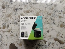 100 ACCU-CHEK Guide 1 Box 100 Glucose Test Strips Exp. 07-25-2027 Sealed