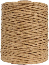 Natural Cotton Rayon Raffia Yarn for Brown Crochet Summer Sun Hat, Beach Bag, Ra