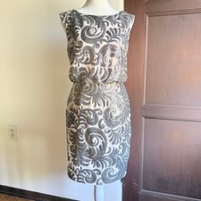 ADRIANNA PAPELL | Soft Pink Sequined Cocktail Dress | Size 2 Petite