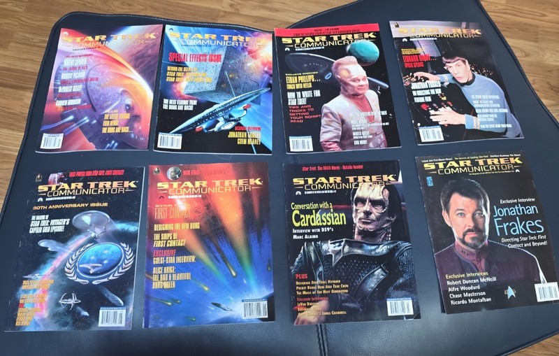 Vintage 1990s Star Trek Magazine Lot 35 Communicator Magazines + 800-Trekker