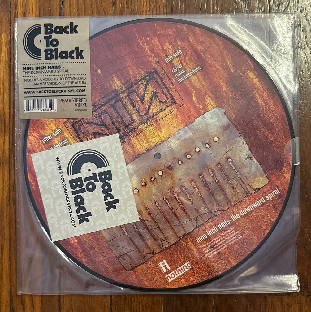 Nine Inch Nails NIN - The Downward Spiral - Vinyl LP Album UNUSED - Picture Disc