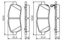 1X Bosch 0 986 494 574 Bremsbelagsatz Scheibenbremse FüR Daihatsu
