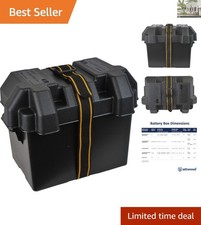Compact PowerGuard Vented Battery Box with Strap Hardware for Group 24 Storage