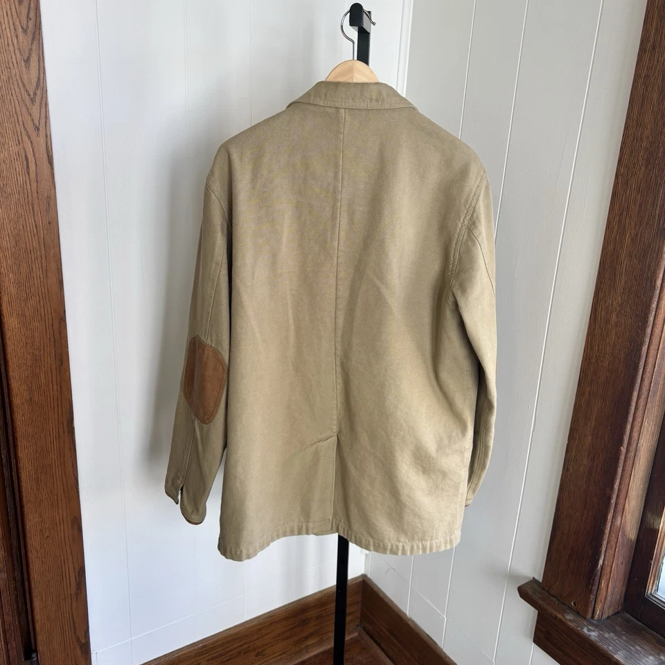 Chaqueta Blazer De Colección Orvis Para Hombres MT Zambezi Tostado Algodón Sarga Codo Parches Caza Foto 3 de 4