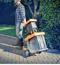 LawnMaster Quiet Garden Shredder - 2800W Electric Drum Shredder, 60L Capacity