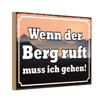 Holzschild 12X18 Cm Wenn Berg Ruft Muss Ich Gehen Outdoor Camping Deko Geschenk