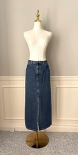 Vintage Y2K Eddie Bauer Denim Midi Skirt, Size 4 Small