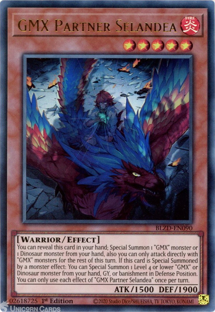 BLZD-EN090 GMX Partner Selandea : Ultra Rare 1st Edition Mint YuGiOh Card