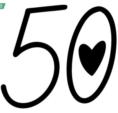 Nummer 50 Vinyl Aufkleber Sticker