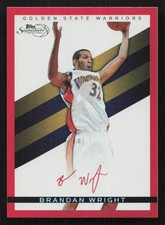2008-09 Topps Signature Brandan Wright Facsimile Red #/869 #TS-BW Card