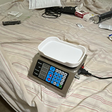 Electric Tabletop Scale w/ Tray & Power Cord, Tare, A/C Power Adapter